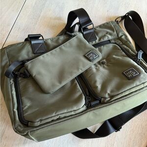 IHKWIP Olive Green Tote with Crossbody Strap